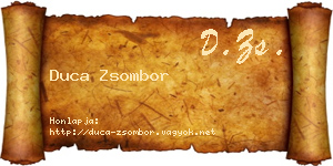 Duca Zsombor névjegykártya