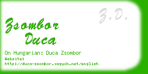 zsombor duca business card